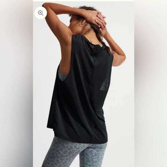 Varley Mariposa Tissue Jersey Tank Black Size SMALL - Picture 3 of 12